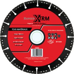 Disque à tronçonner diamanté multi-matériaux X-TRM D 125 mm HANGER 150082