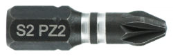 Boite de 25 embouts à chocs impact PZ2 25 mm HANGER 133028
