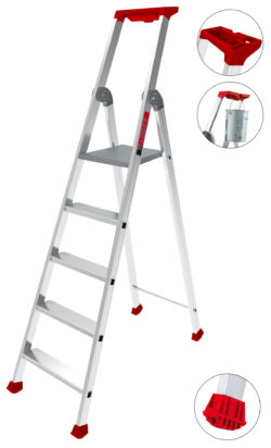 Escabeau aluminium 'MaxiBat' 8 marches HANGER 100205