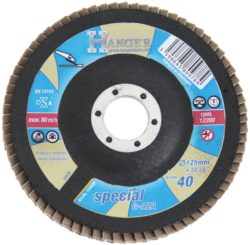 Disque bombé à lamelles zirconium 125 mm grain 120 HANGER 150033